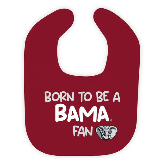 Wee Ones Baby Bib - Born to Be a Fan - Alabama Crimson Tide