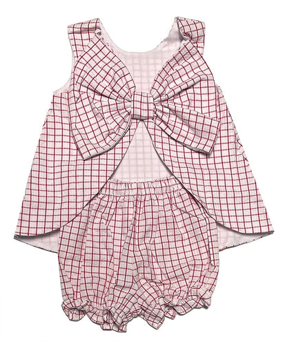 James & Lottie Girls Lottie Swing Top & Bloomers Set - Bow on Back