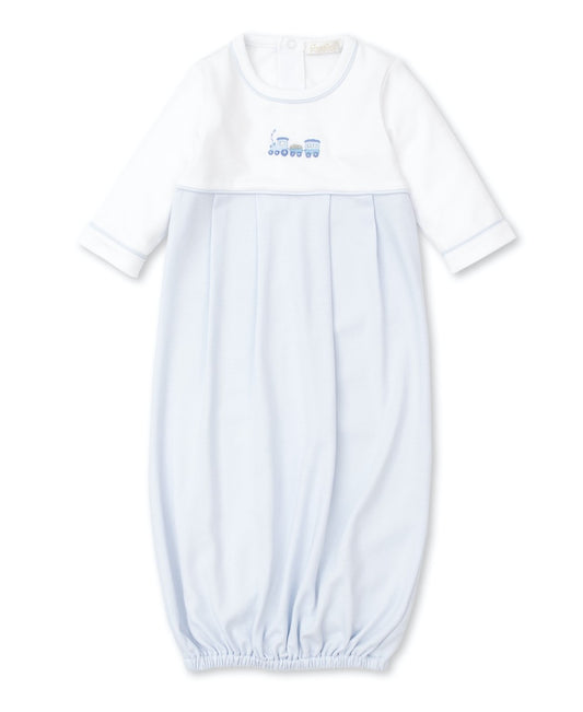 Kissy Kissy Baby Boys Sack Gown - Blue Premier Eastbound Train Embroidery by Kissy Kissy