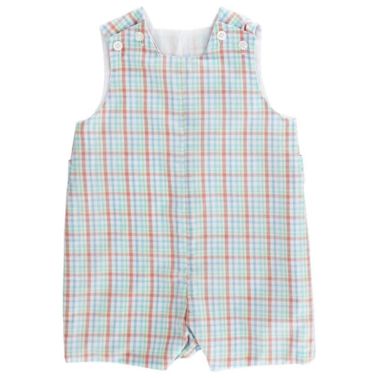 Bailey Boys Jon Jon with Tabs - Citrus Plaid