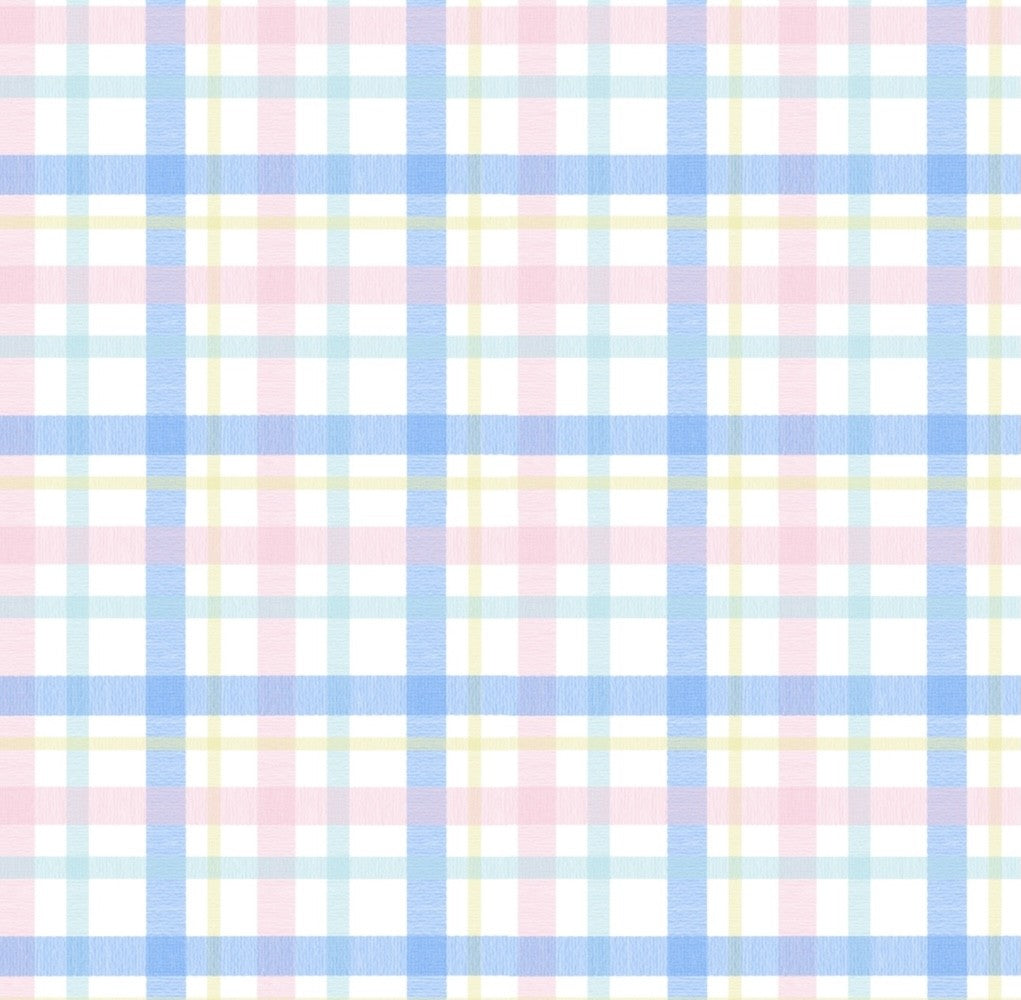 James & Lottie Girls Sydney Drop Waist Dress - Blue & Pink Pastel Plaid