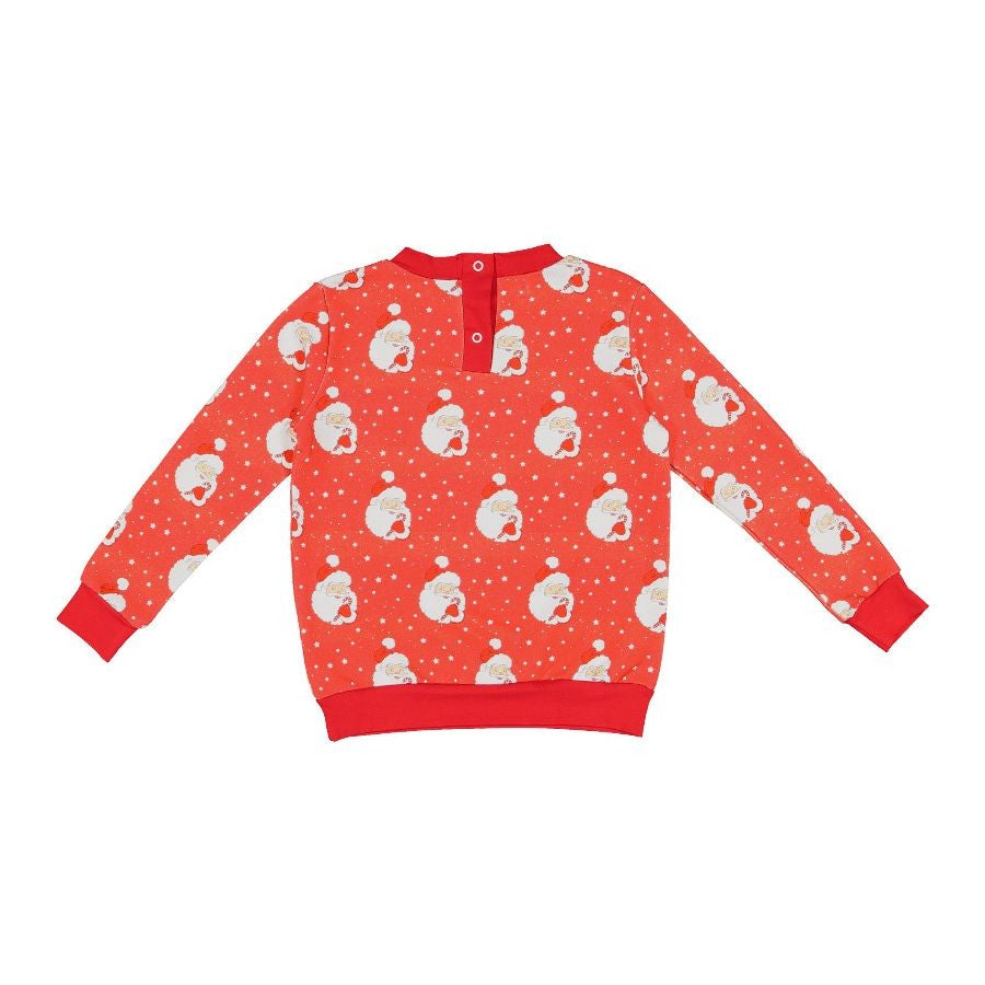 Sal & Pimenta Boys Santa Glows Sweatshirt - Red with Santa by Sal & Pimenta