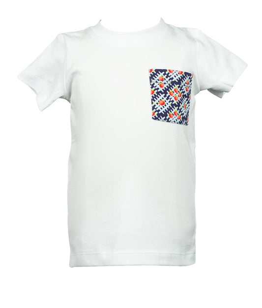 Proper Peony Parkside Boys Pocket T-Shirt - Apple Plaid