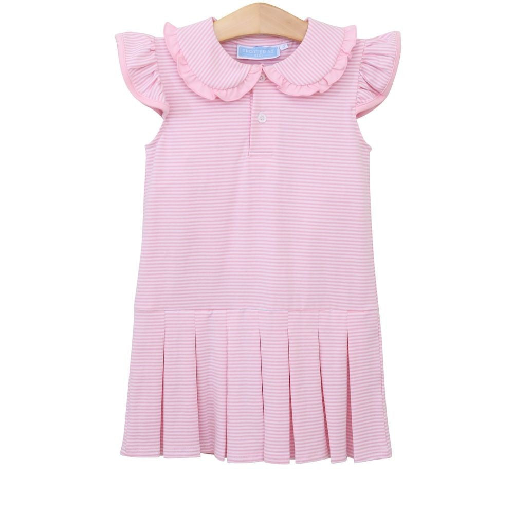 Trotter Street Kids Girls Camilla Knit Dress - Pink Stripe