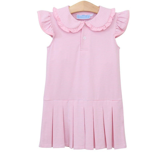 Trotter Street Kids Girls Camilla Knit Dress - Pink Stripe