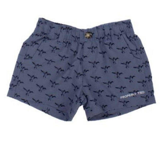 Properly Tied Boys Mallard 2.0 Shorts - Navy Blue - Ducks by Properly Tied