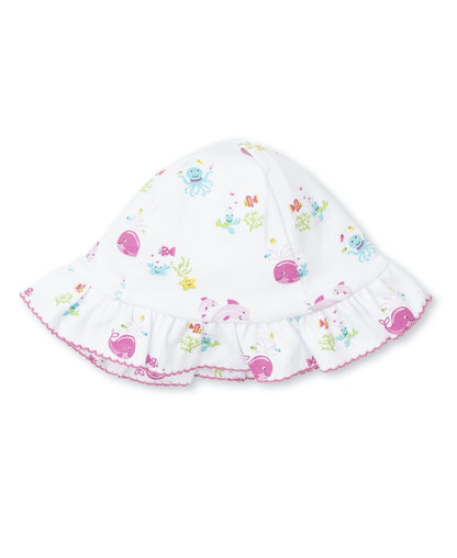 Kissy Kissy Baby Girls Pink Floppy Sun Hat - Ocean Outing