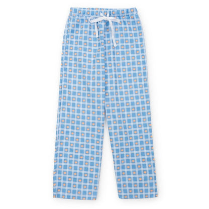 Lila & Hayes Boys Beckett Hang Out Pants - Blue Pumpkin Plaid
