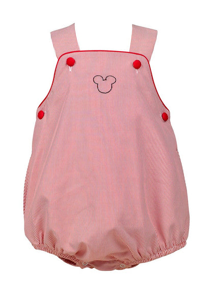 Proper Peony Baby Boys Bubble - Mouse Ears - Red