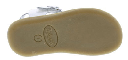 Footmates Girls Sustainable Flower Sandals - Eco-Jasmine Microfibre - White