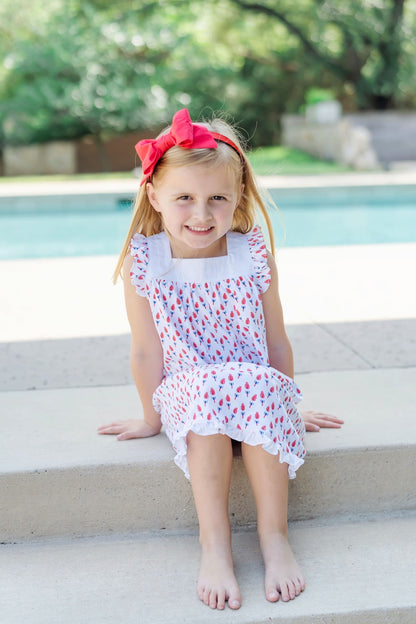 Lila & Hayes Girls Caroline Dress - Patriotic Popsicles