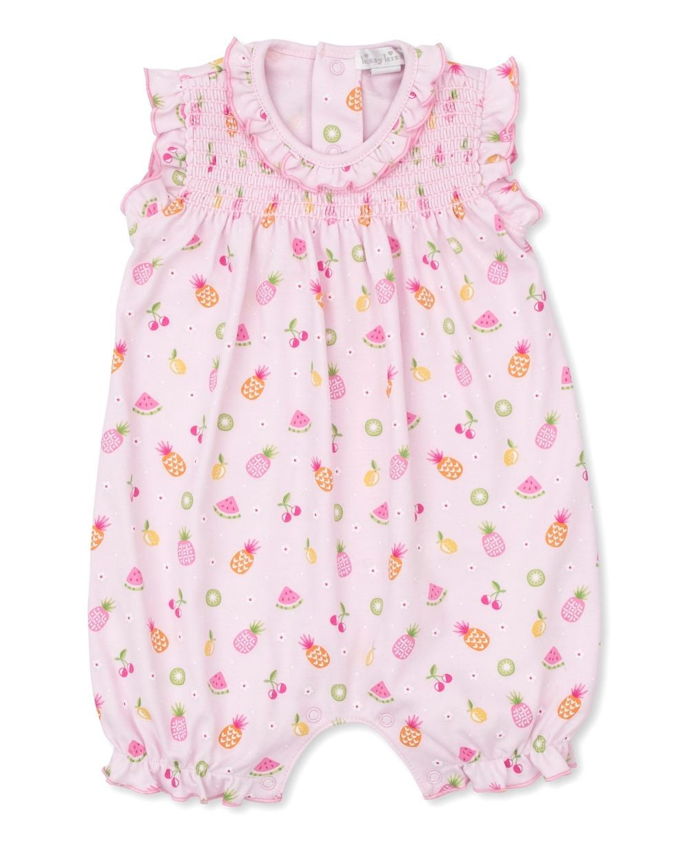 Kissy Kissy Baby Girls Pink Fruit Fiesta Smocked Romper