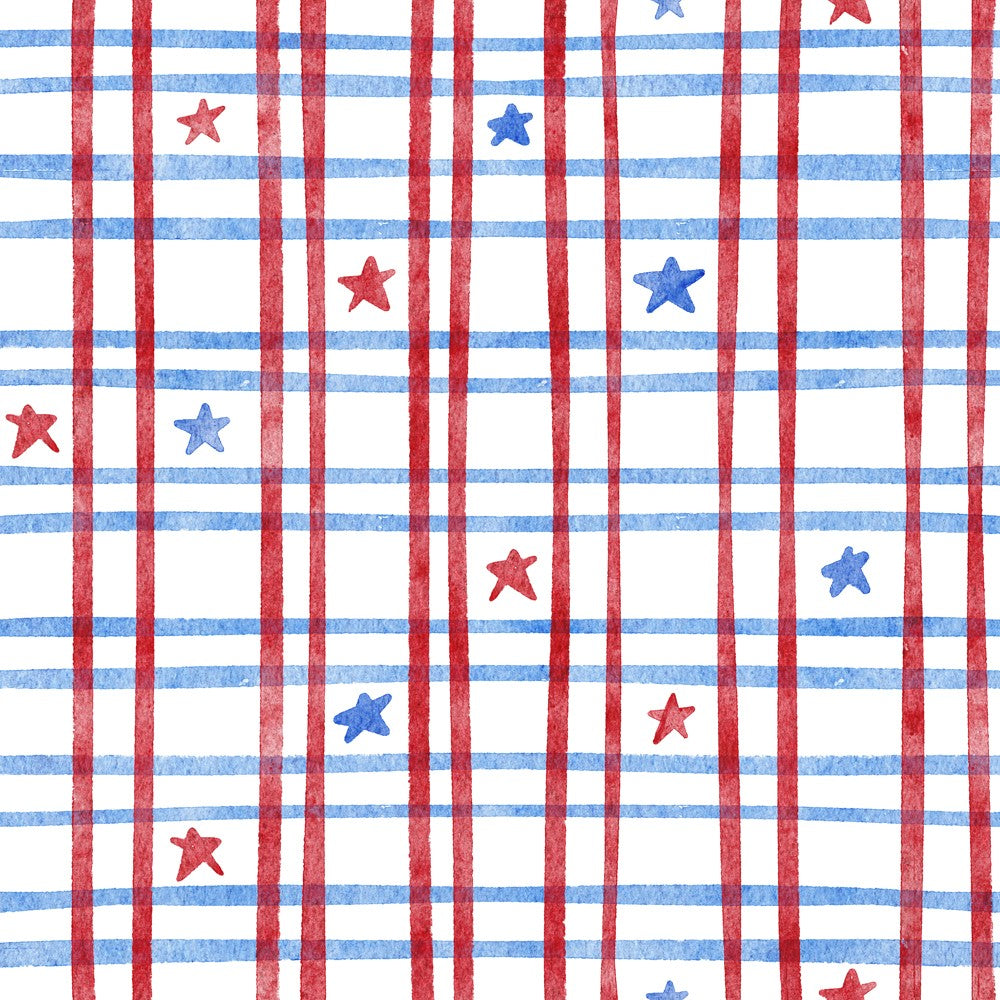 James & Lottie Boys Reed Jon Jon - Patriotic Stars Print