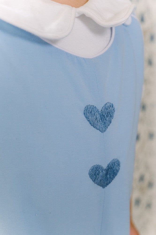 Proper Peony Baby Boys Jon Jon - Blue Cherub Valentine Hearts
