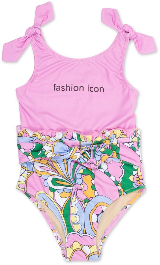 Shade Critters Girls Pink Fashion Icon One Piece Bathing Suit