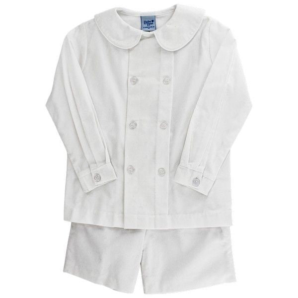 Bailey Boys Winter White Corduroy Dressy Shorts Set