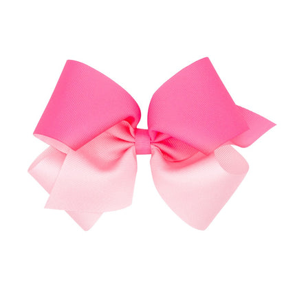 Wee Ones Girls Hair Bow on Clip - Grosgrain Ombre - Hot Pink