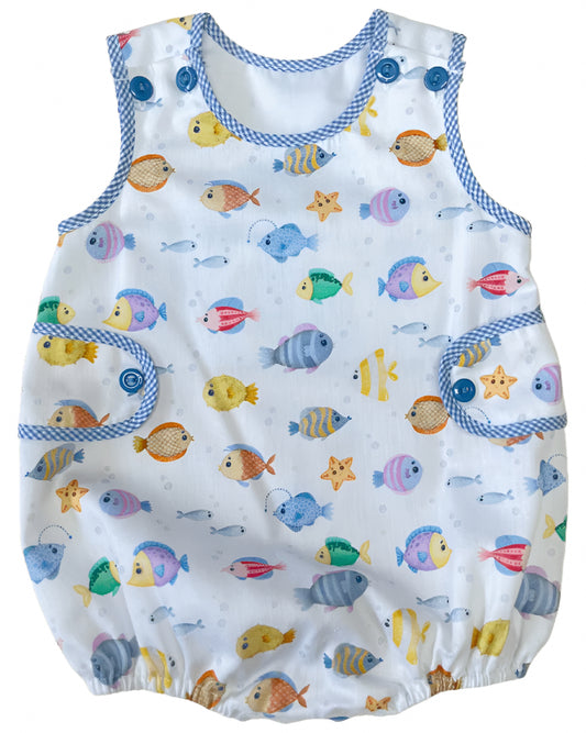LuLu BeBe Baby Boys Bubble - Tropical Fish Print
