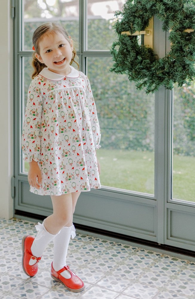 Proper Peony Pima Girls Deck the Halls Christmas Dress – Best