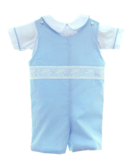 Susanne Lively Baby / Toddler Boys Dressy Blue Shortall with Shirt