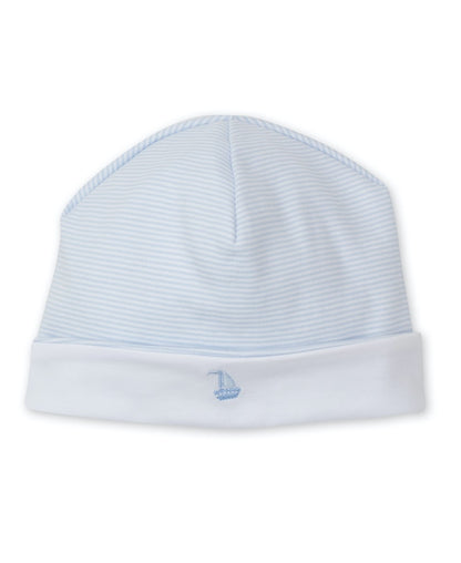 Kissy Kissy Baby Boys Light Blue Striped Hat - Classic Treasures Sailboat