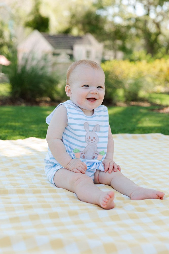 Bailey Boys Blue Stripe Knit Bashful Bunny Easter Bubble