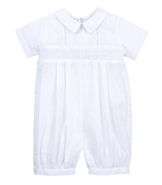 Feltman Brothers Baby Boys Dressy Smocked White Wedding Romper