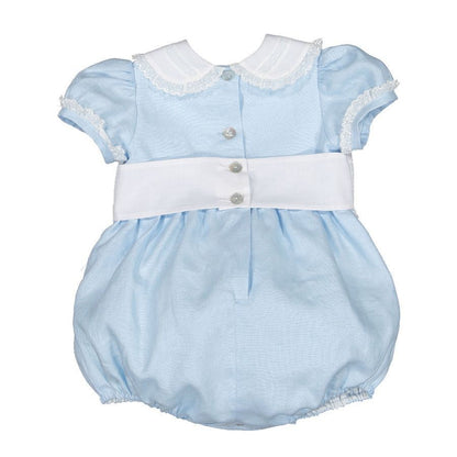 Sal & Pimenta Girls Classic Linen Bubble - Light Blue