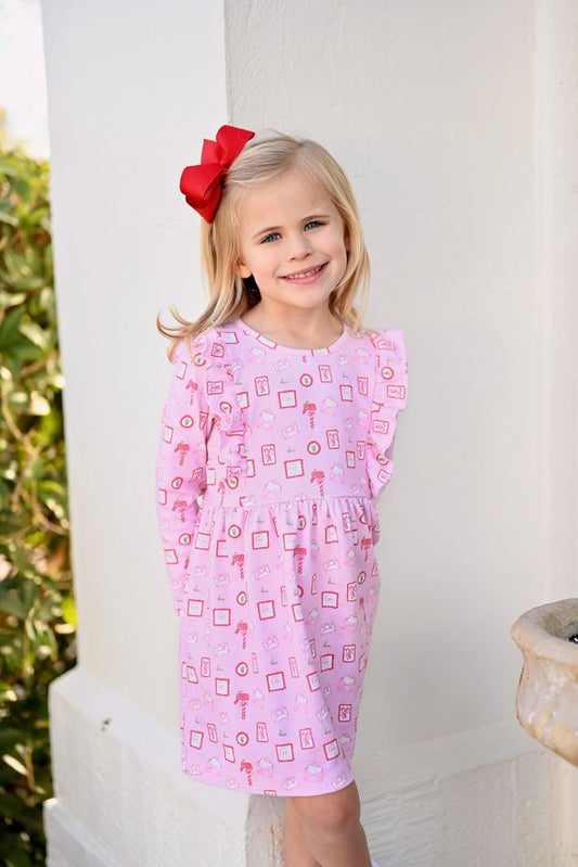James & Lottie Harper Knit Letters to Santa Dress