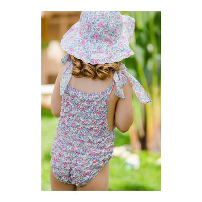 Sal & Pimenta Girls Frilled Swimsuit - Pastel Pink Liberty Cotton by Sal & Pimenta