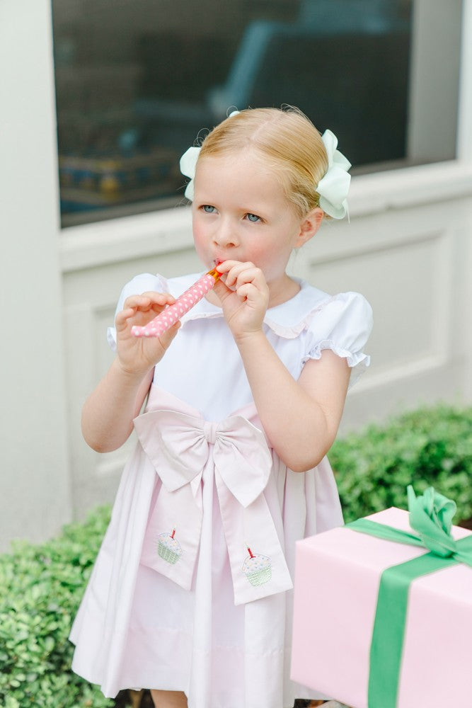 Proper Peony Girls Switch Sash Dress - Pink Birthday Cupcake
