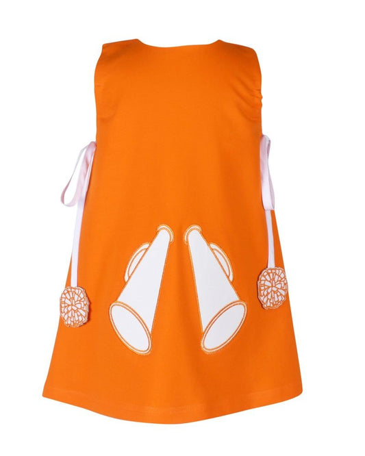 Yellow Lamb Girls Game Day Jumper Cheer Dress - Orange