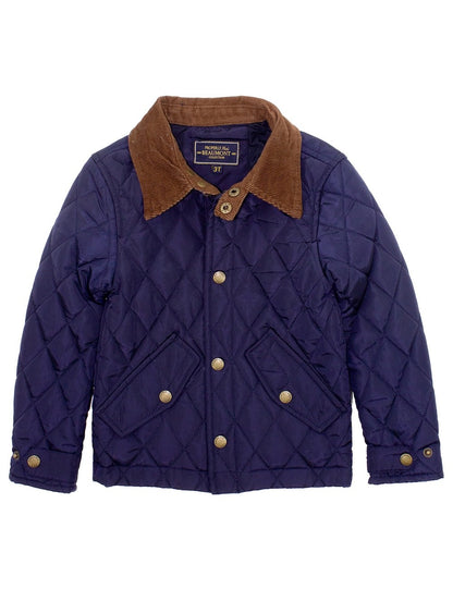 Properly Tied Boys Beaumont Barn Jacket Coat - Navy Blue