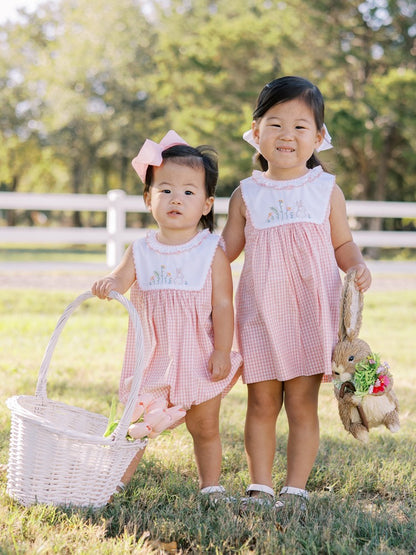 Proper Peony Girls Pink Blake Easter Bunny Dress