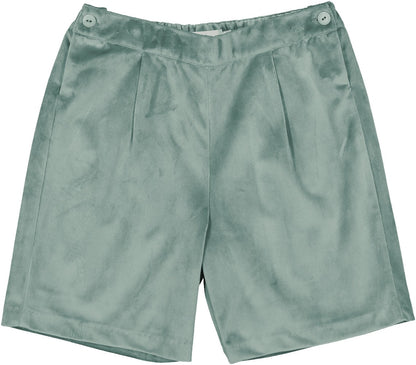 Sal & Pimenta Boys Dressy Shorts - Velvet - Forest Sage Green