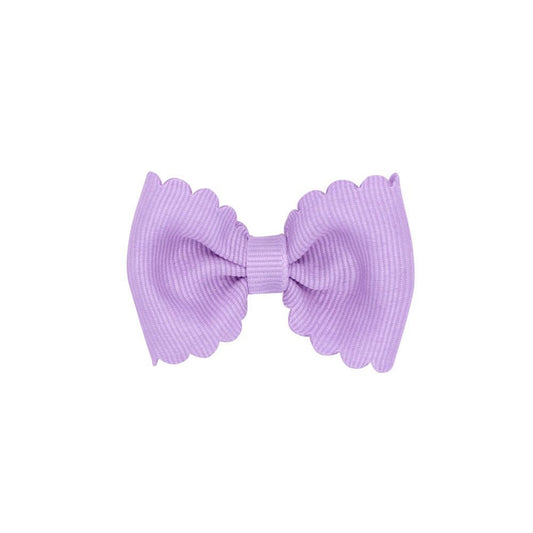 Wee Ones Girls Scallop Edge Bow - Tiny Bow Tie - Light Orchid Lavender