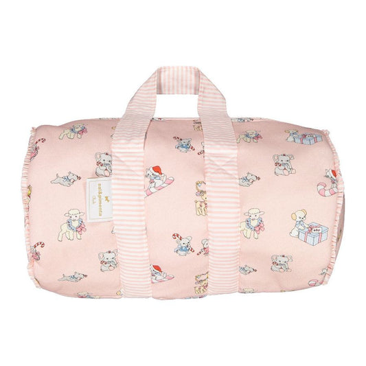Sal & Pimenta Girls Weekend Duffel Bag - Pink Christmas Pets