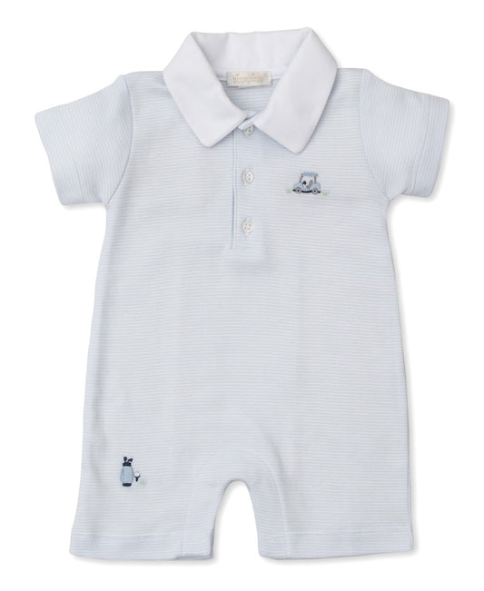 Kissy Kissy Baby Boys Blue Stripe Premier Golf Club Romper