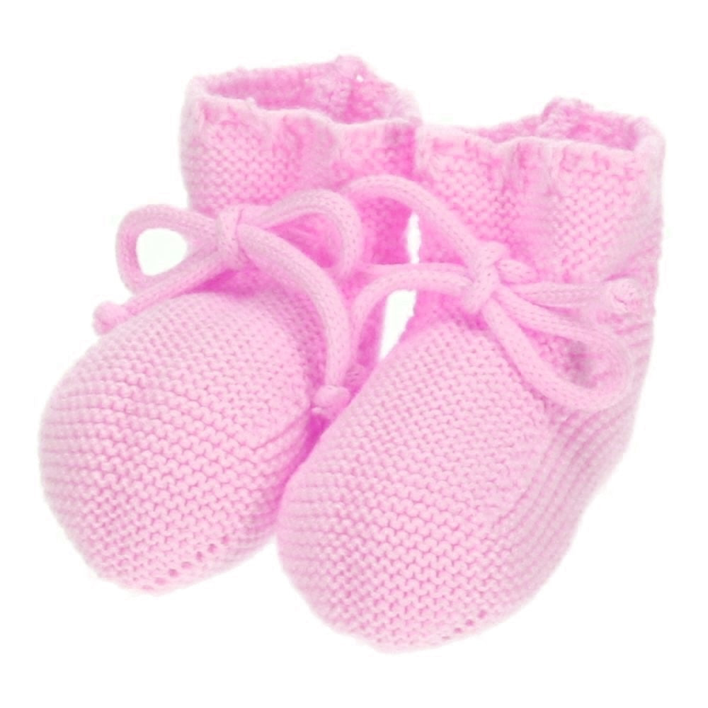 Martin Aranda Baby Girls Knit Booties - Light Pink