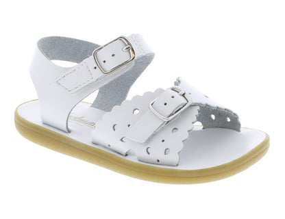 Footmates Girls Shoes - Classic Ariel Sandals - White