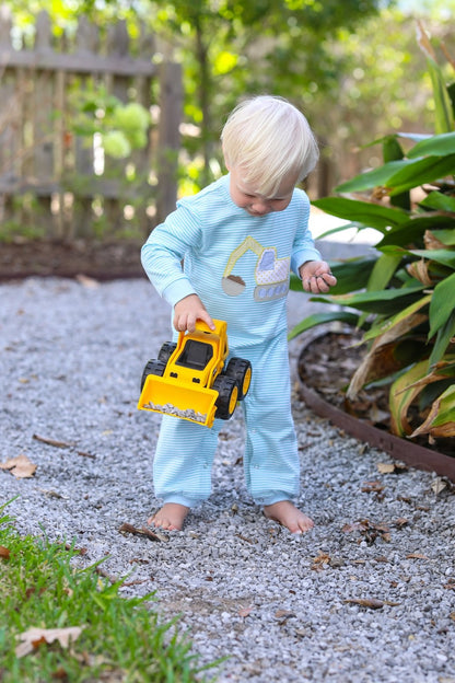 Trotter Street Kids Baby Boys Romper - Construction Truck