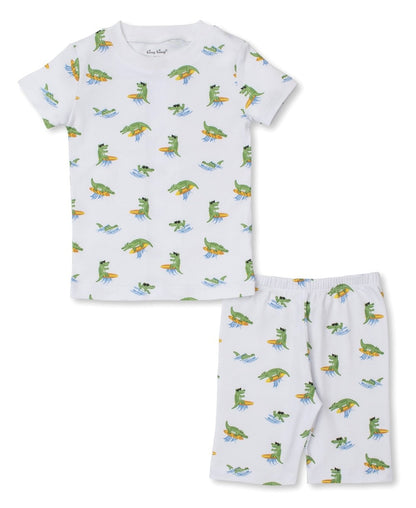 Kissy Kissy Boys Short Pajamas Set - Surfing Crocodile Capers
