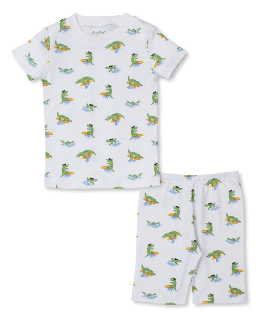 Kissy Kissy Boys Short Pajamas Set - Surfing Crocodile Capers by Kissy Kissy