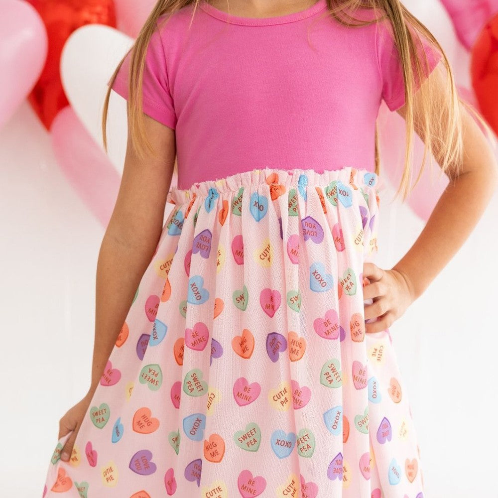Sweet Wink Girls Valentine's Day Tutu Dress - Pink Candy Hearts