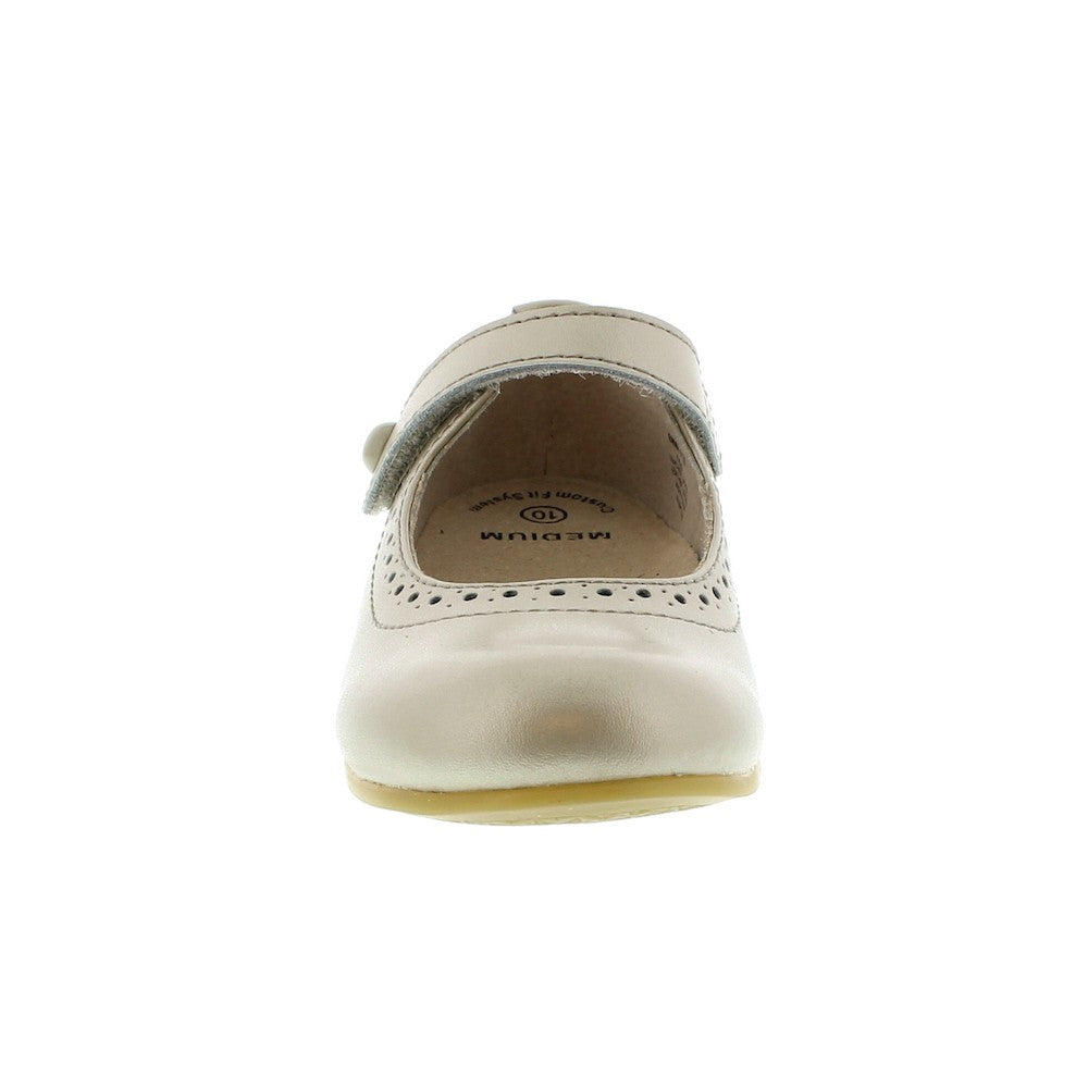 Footmates Girls Shoes - Emma Mary Janes - Soft Gold