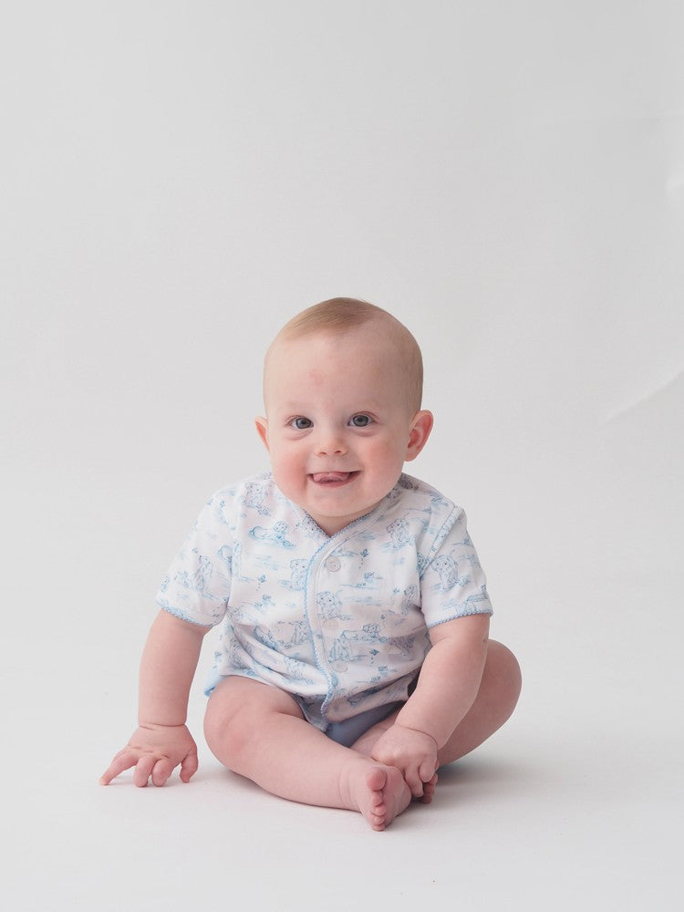 Cypress Row Baby Boys Blue Diaper Set - Snips & Snails Puppy Dog Tails