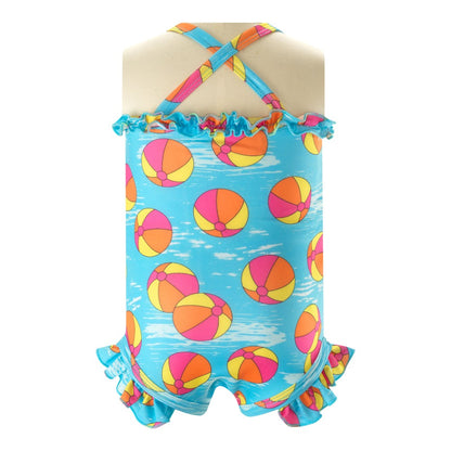 Rachel Riley London Baby Girls Swimsuit - Pool Play Beach Balls