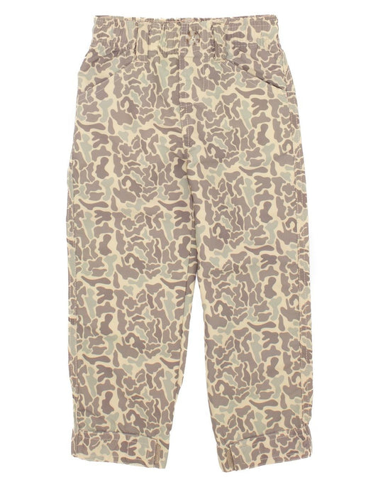 Properly Tied Boys Mallard Long Pants - Tan Vintage Camo