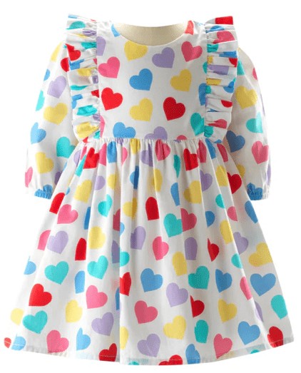 Rachel Riley London Baby Girls Confetti Heart Dress & Bloomers