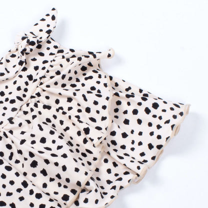 Shade Critters Girls Ruffle Swim Skirt - Dalmation Leopard